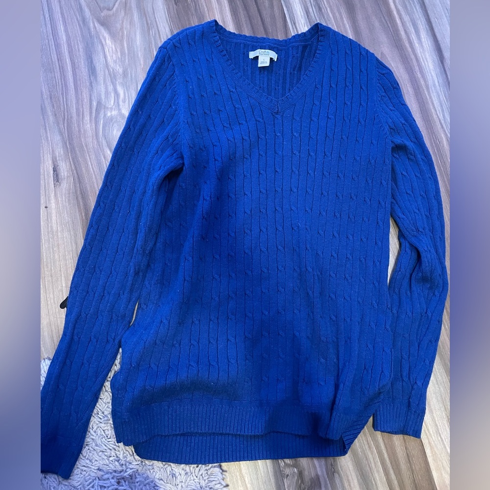 croft & barrow blue sweater